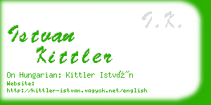 istvan kittler business card